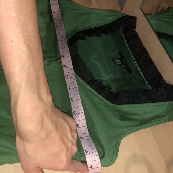 NEW! Zara Green Midi Dress Size M made in Morocco - Picture 7 of 11